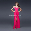 Sweetheart brede riemen full-length chiffon kralen